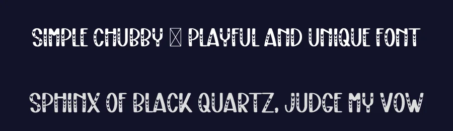 Simple Chubby – Playful And Unique Font by freshtypeink — Display Font — thumbnail 2