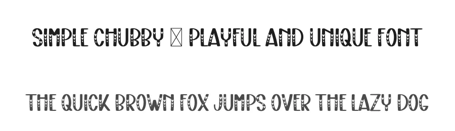 Simple Chubby – Playful And Unique Font by freshtypeink — Display Font