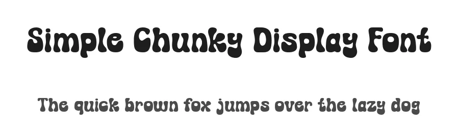 Simple Chunky Display Font by Keithzo — Display Font