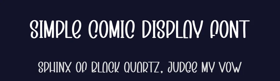 Simple Comic Display Font by creativeletter — Display Font — thumbnail 2