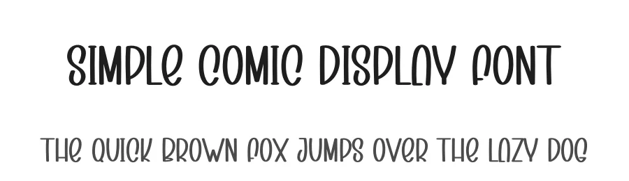Simple Comic Display Font by creativeletter — Display Font