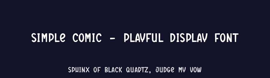 Simple Comic – Playful Display Font by creativeletter — Display Font — thumbnail 2