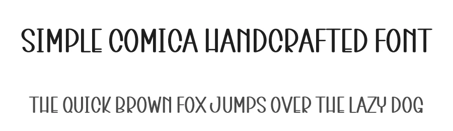 Simple Comica Handcrafted Font by freshtypeink — Display Font