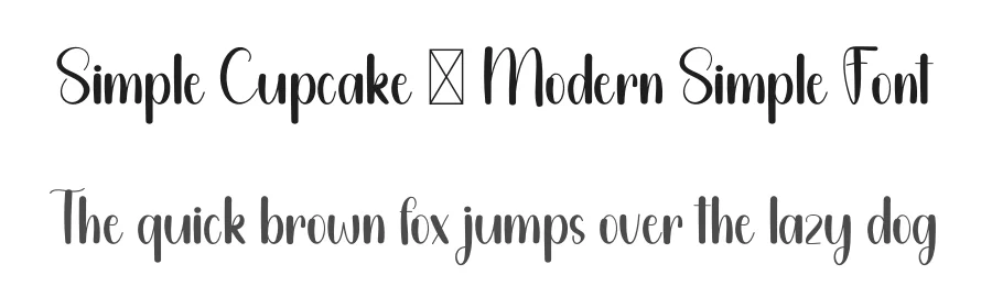 Simple Cupcake – Modern Simple Font by freshtypeink — Display Font