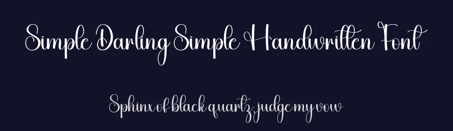 Simple Darling Simple Handwritten Font by freshtypeink — Script Handwritten Font — thumbnail 2