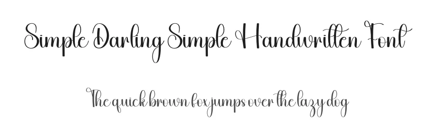 Simple Darling Simple Handwritten Font by freshtypeink — Script Handwritten Font