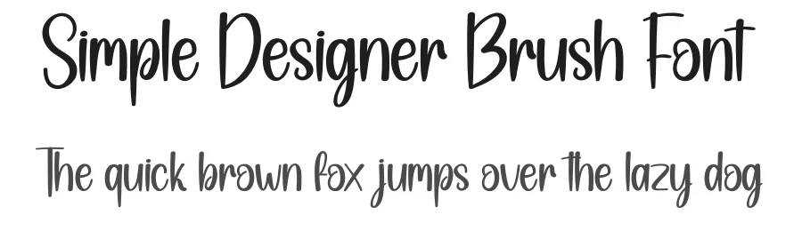 Simple Designer Brush Font by creativeletter — Display Font