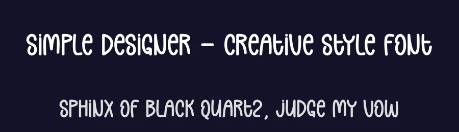 Simple Designer – Creative Style Font by creativeletter — Display Font — thumbnail 2