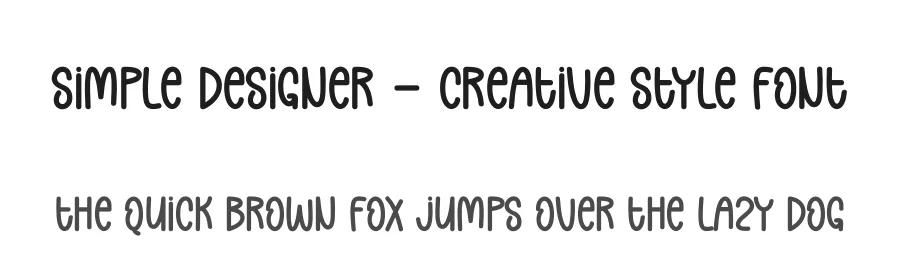 Simple Designer – Creative Style Font by creativeletter — Display Font