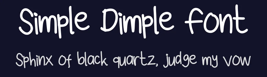 Simple Dimple Font by chiodigital — Script Handwritten Font — thumbnail 2