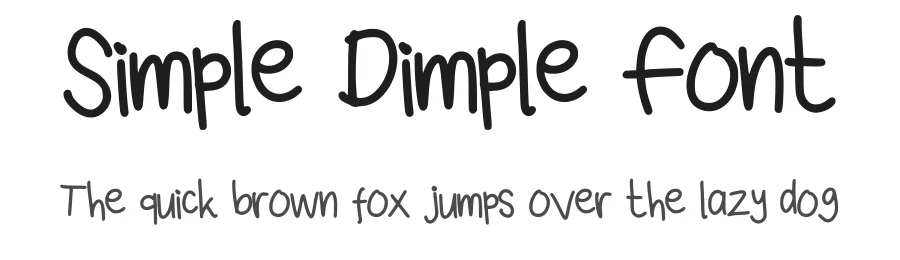 Simple Dimple Font by chiodigital — Script Handwritten Font