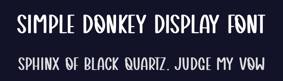 Simple Donkey Display Font by Craftedtype — Decorative Font — thumbnail 2