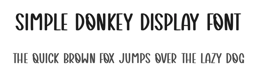 Simple Donkey Display Font by Craftedtype — Decorative Font