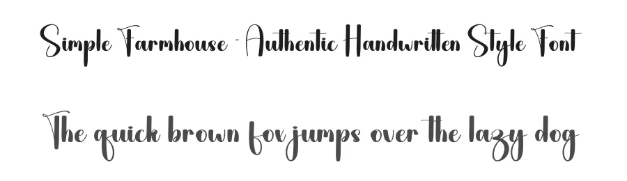 Simple Farmhouse – Authentic Handwritten Style Font by andikastudio — Script Handwritten Font