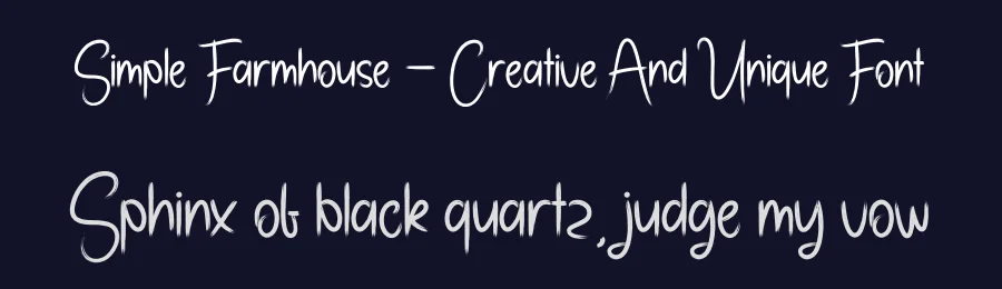 Simple Farmhouse – Creative And Unique Font by creativeletter — Script Handwritten Font — thumbnail 2