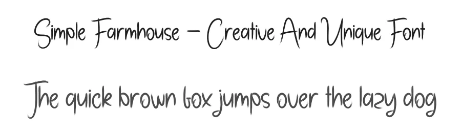 Simple Farmhouse – Creative And Unique Font by creativeletter — Script Handwritten Font