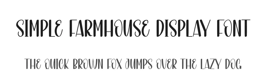 Simple Farmhouse Display Font by creativeletter — Display Font