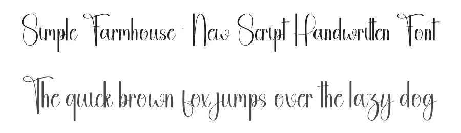 Simple Farmhouse – New Script Handwritten Font by andikastudio — Script Handwritten Font