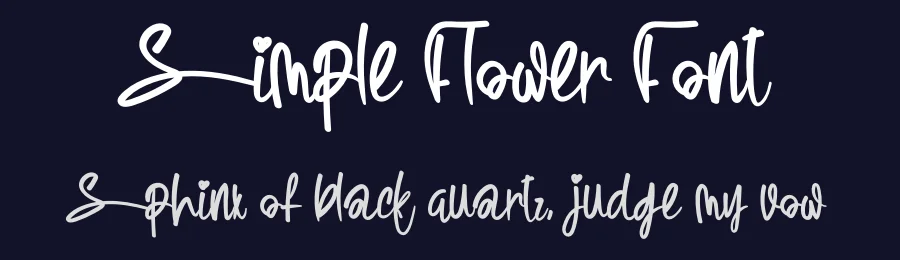 Simple Flower Font by levincreative — Script Handwritten Font — thumbnail 2