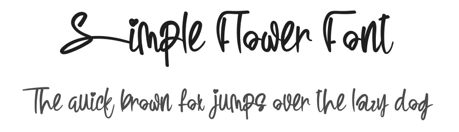 Simple Flower Font by levincreative — Script Handwritten Font