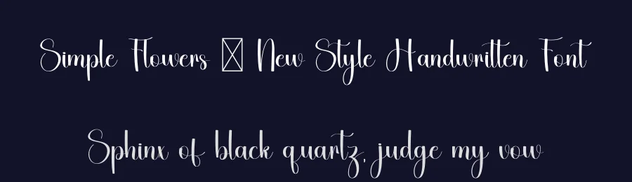 Simple Flowers – New Style Handwritten Font by freshtypeink — Script Handwritten Font — thumbnail 2