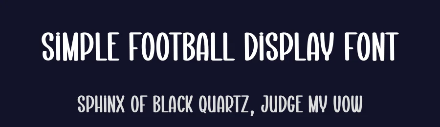 Simple Football Display Font by creativeletter — Display Font — thumbnail 2