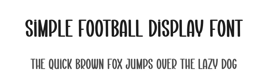 Simple Football Display Font by creativeletter — Display Font