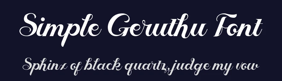Simple Geruthu Font by Grontype — Script Handwritten Font — thumbnail 2