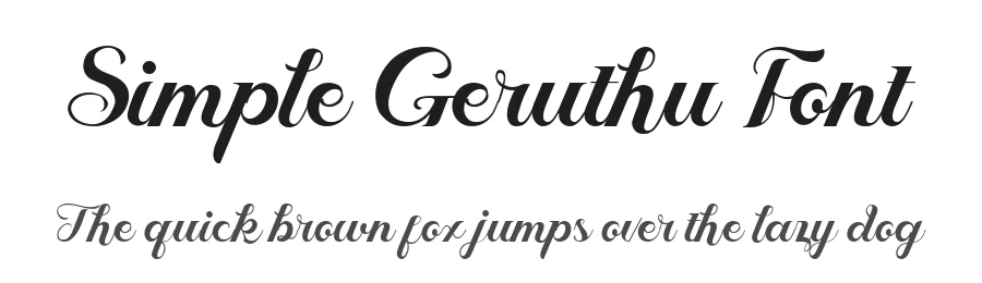 Simple Geruthu Font by Grontype — Script Handwritten Font