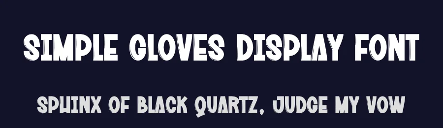 Simple Gloves Display Font by creativeletter — Display Font — thumbnail 2
