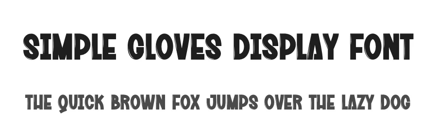 Simple Gloves Display Font by creativeletter — Display Font
