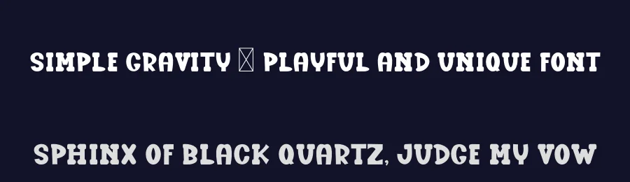 Simple Gravity – Playful And Unique Font by freshtypeink — Display Font — thumbnail 2