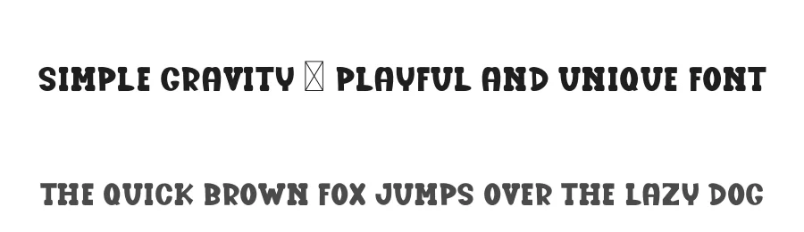 Simple Gravity – Playful And Unique Font by freshtypeink — Display Font