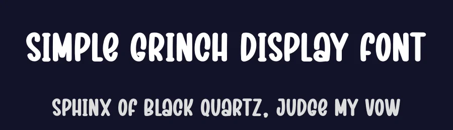 Simple Grinch Display Font by creativeletter — Display Font — thumbnail 2