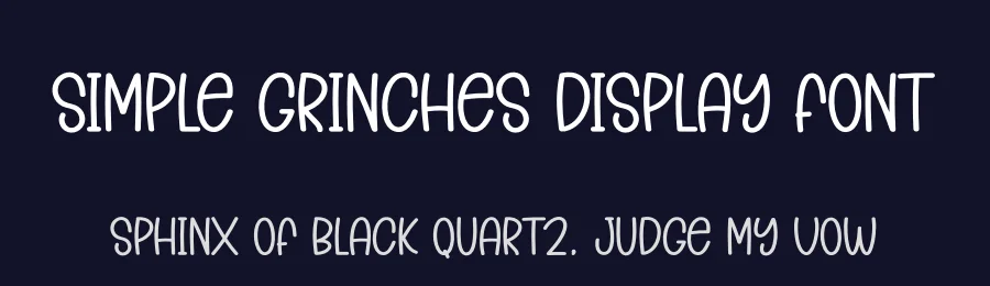 Simple Grinches Display Font by creativeletter — Display Font — thumbnail 2