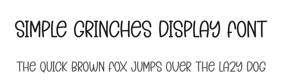 Simple Grinches Display Font by creativeletter — Display Font