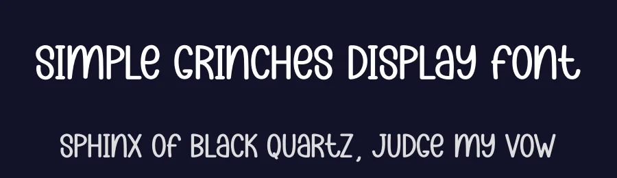Simple Grinches Display Font by creativeletter — Display Font — thumbnail 2