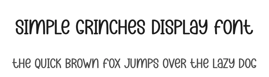 Simple Grinches Display Font by creativeletter — Display Font