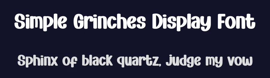 Simple Grinches Display Font by Minimalist Eyes — Display Font — thumbnail 2