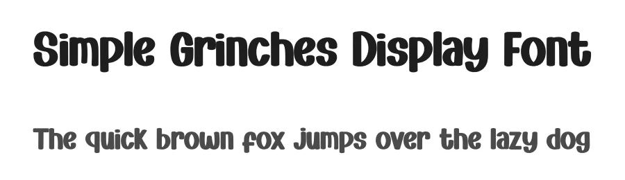 Simple Grinches Display Font by Minimalist Eyes β Display Font