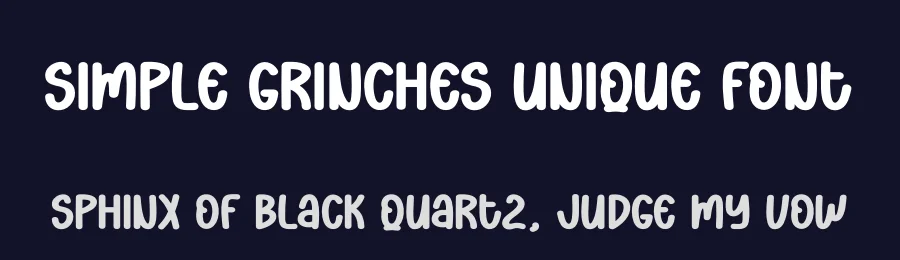 Simple Grinches Unique Font by creativeletter — Display Font — thumbnail 2