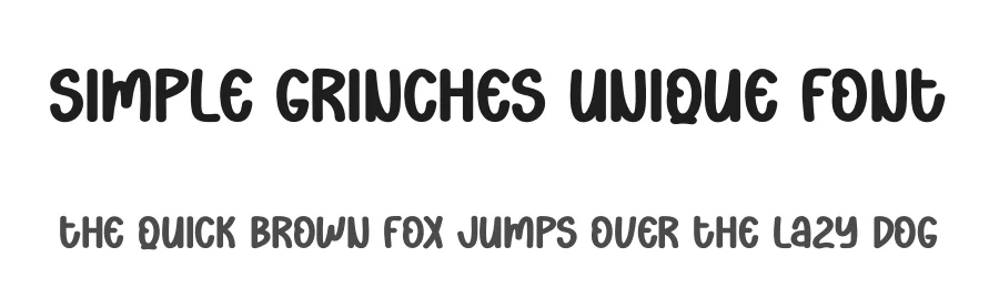 Simple Grinches Unique Font by creativeletter — Display Font