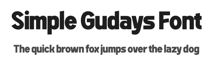 Simple Gudays Font by timelesstype.co — Sans Serif Font