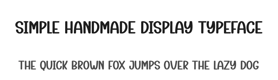 Simple Handmade Display Typeface by creativeletter — Display Font