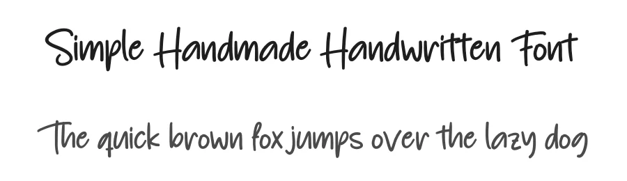 Simple Handmade Handwritten Font by creativeletter — Script Handwritten Font