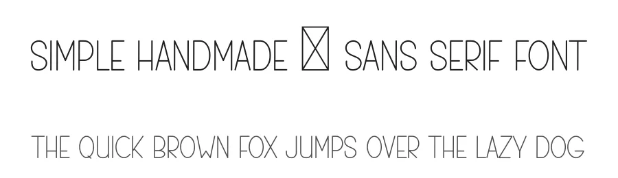 Simple Handmade – Sans Serif Font by freshtypeink — Display Font