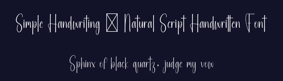 Simple Handwriting – Natural Script Handwritten Font by freshtypeink — Script Handwritten Font — thumbnail 2