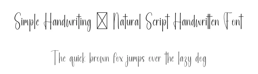 Simple Handwriting – Natural Script Handwritten Font by freshtypeink — Script Handwritten Font