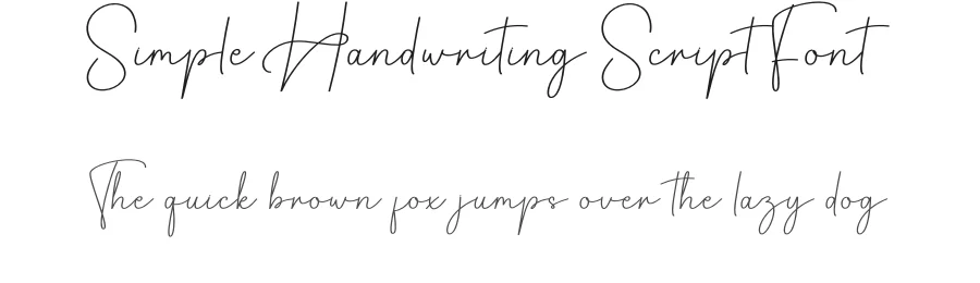 Simple Handwriting Script Font by creativeletter — Script Handwritten Font