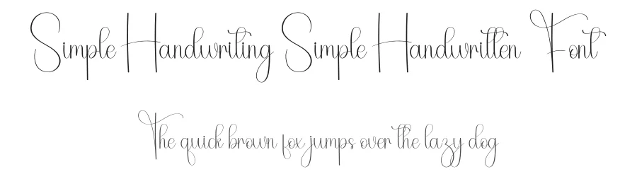 Simple Handwriting Simple Handwritten Font by freshtypeink — Script Handwritten Font